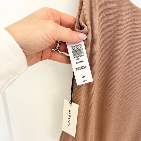 NWT Aritzia Babaton Clarke Bodysuit in Mauve - Picture 2 of 3
